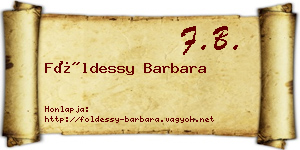 Földessy Barbara névjegykártya