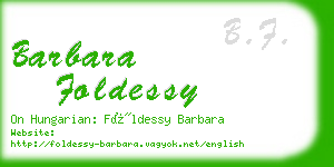barbara foldessy business card